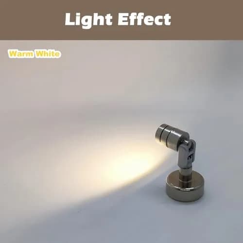 SUZEYAR Miniature LED Light, Tiny Spot Lights with Magnet Base, Battery Operated, Wireless for Artwork & DIY (Warm White) thumbnail 4