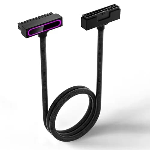 AsiaHorse Hydrus-24PIN PC PSU Extension Cable ARGB LED 30cm | Copper Wire Motherboard Power Extension thumbnail 9