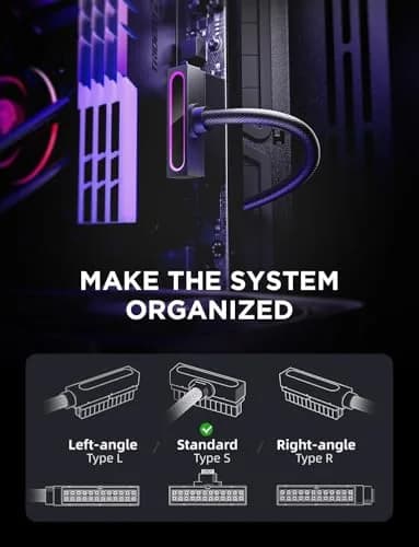 AsiaHorse Hydrus-24PIN PC PSU Extension Cable ARGB LED 30cm | Copper Wire Motherboard Power Extension thumbnail 2