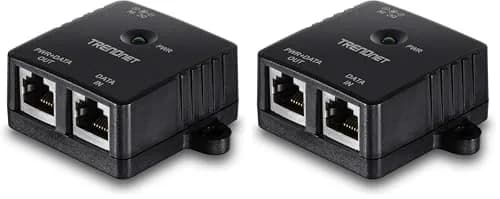 TRENDnet Gigabit Power Over Ethernet Injector, 1 x Gigabit Ethernet, 15.4W, Black, TPE-113GI | Supports Full Duplex Gigabit Speeds thumbnail 1