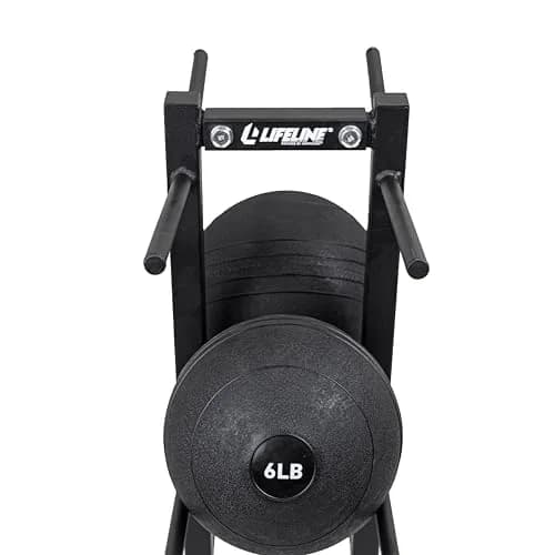 Lifeline Fitness Slam Ball Rack | Space-Saving Vertical Storage for 8 Slam Balls, Durable Alloy Steel, Black Finish thumbnail 3