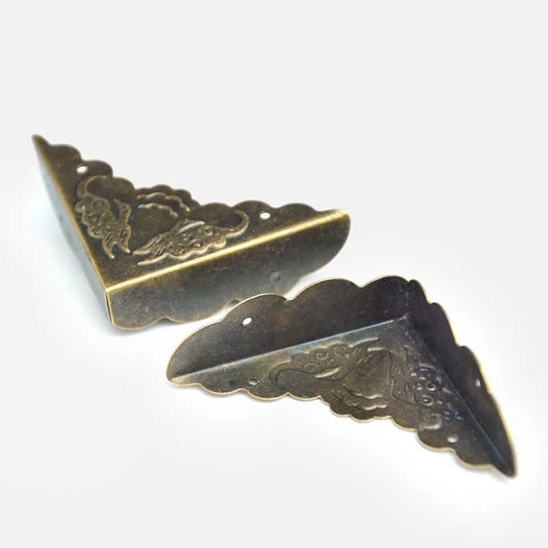 RFORPLY Metal Furniture Corner Protector 40 pcs | Antique Bronze, Vintage Style, Iron, 1.69x1.69x2.36 inch thumbnail 3