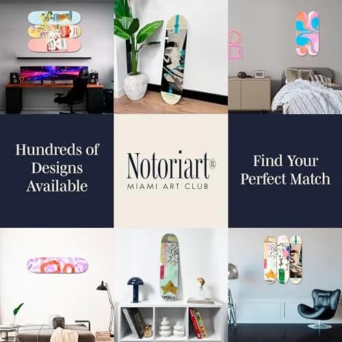 NotoriArt Modern Typography Acrylic Wall Art Die-Cut 8" x 32" | Skateboard Pop Art Decor thumbnail 7