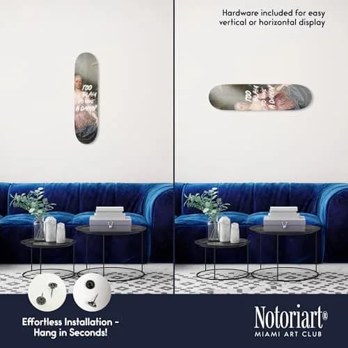 NotoriArt Acrylic Wall Art Skateboard 8" x 32" | Modern Pop Culture Decor thumbnail 3