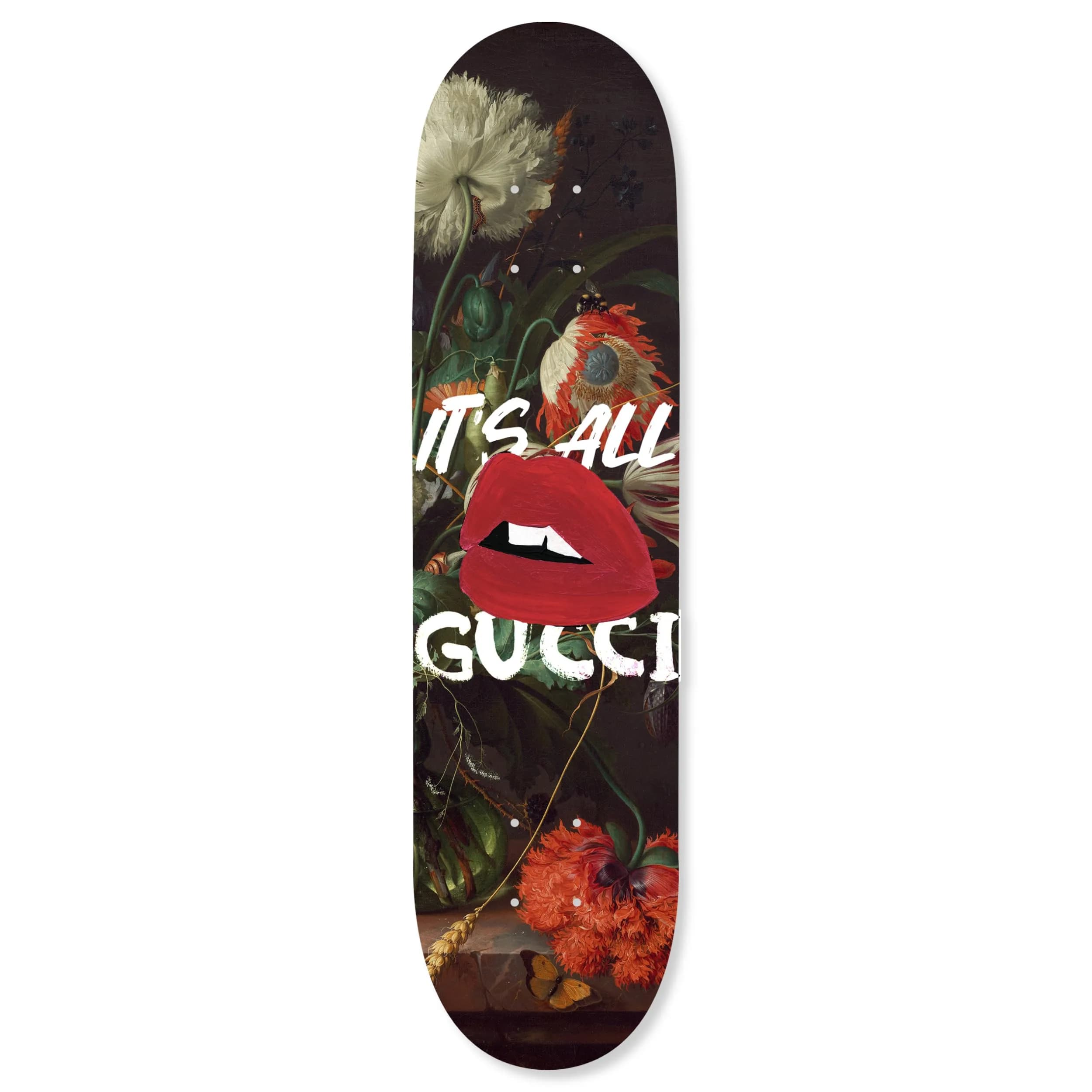 NotoriArt Modern Typography Acrylic Wall Art Die-Cut 8" x 32" | Skateboard Pop Art Decor — Red