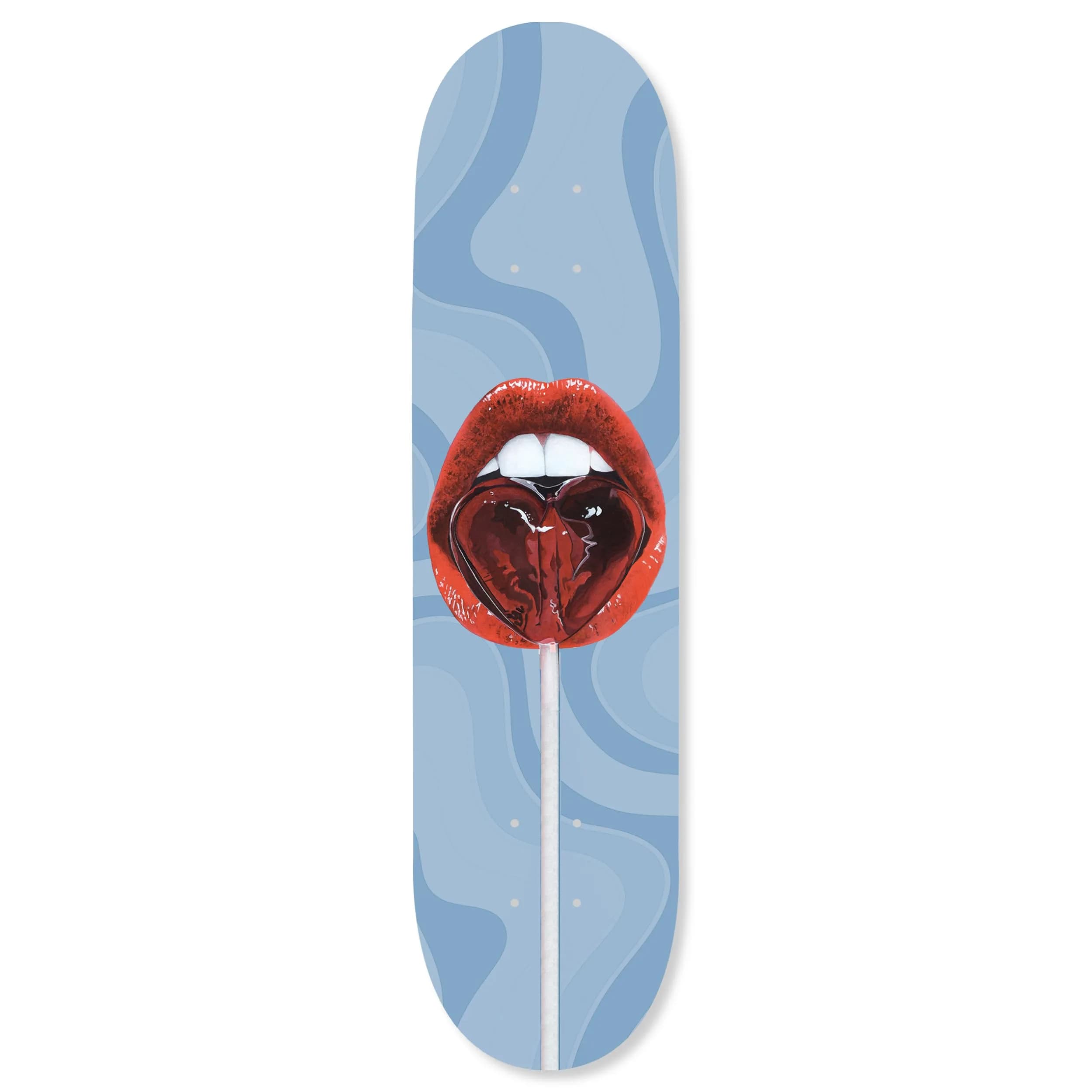 NotoriArt Trendy Pop Acrylic Wall Art Die-Cut 8" x 32" Floral Soup Can Skateboard — Lollipop Lips