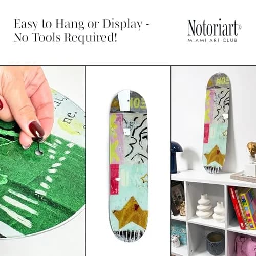 NotoriArt Trendy Pop Acrylic Wall Art Die-Cut 8" x 32" | Skateboard Lollipop Lips thumbnail 5