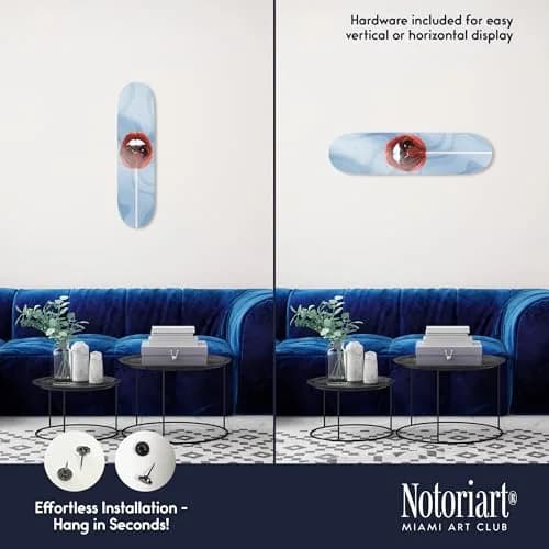 NotoriArt Trendy Pop Acrylic Wall Art Die-Cut 8" x 32" | Skateboard Lollipop Lips thumbnail 3