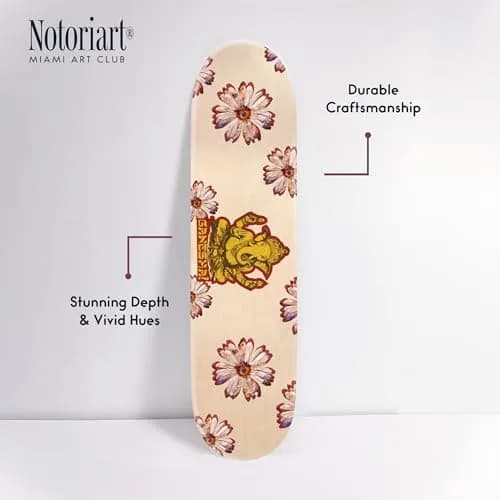 NotoriArt Wall Art Acrylic Panel 8" x 32" | Indian Elephant Skateboard Pop Art thumbnail 4