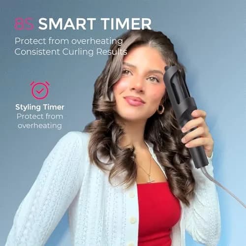 TYMO CurlPRO Automatic Rotating Curling Iron 1 1/4 Inch | Beach Waves & Long-Lasting Curls thumbnail 5
