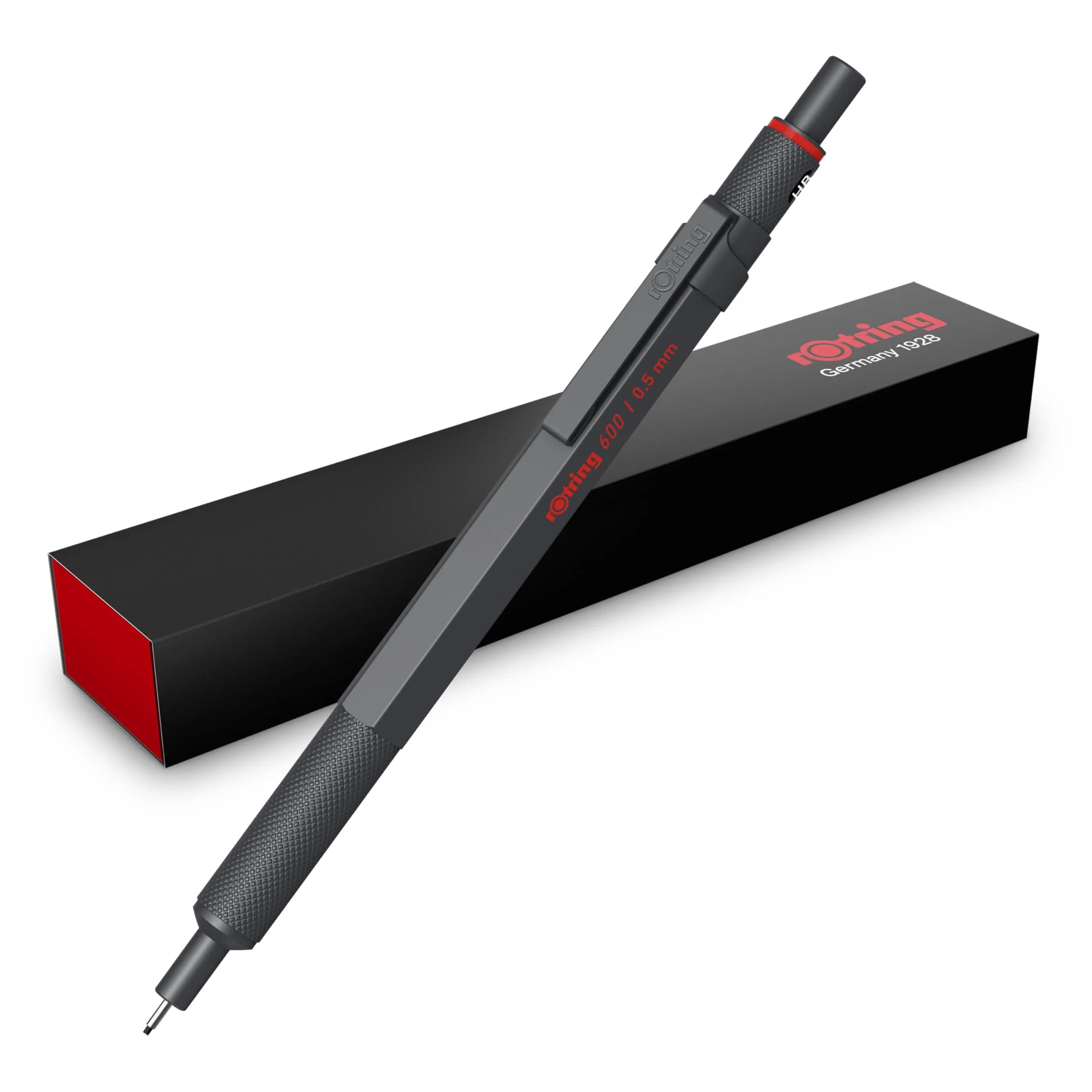 Rotring 600 Mechanical Pencil 0.5 mm Silver | Precision Drafting Tool — Dark Stone