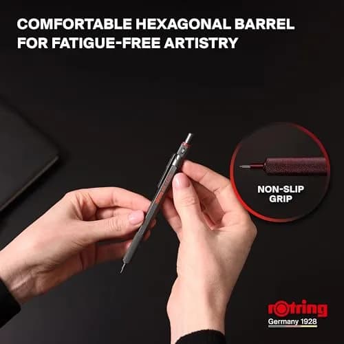 Rotring 600 Mechanical Pencil 0.5 mm Silver | Precision Drafting Tool thumbnail 5