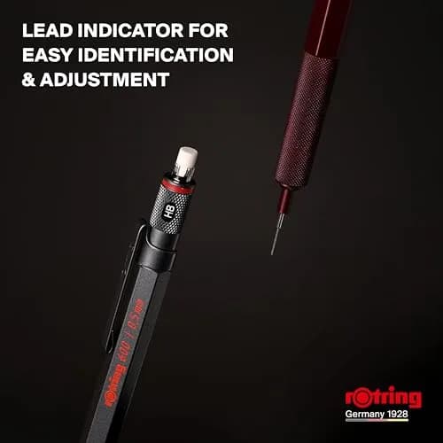 Rotring 600 Mechanical Pencil 0.5 mm Silver | Precision Drafting Tool thumbnail 6