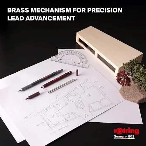 Rotring 600 Mechanical Pencil 0.5 mm Silver | Precision Drafting Tool thumbnail 7
