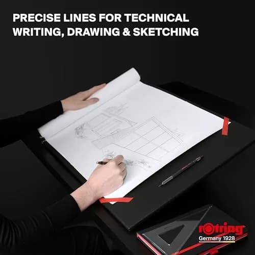 Rotring 600 Mechanical Pencil 0.5 mm Silver | Precision Drafting Tool thumbnail 3