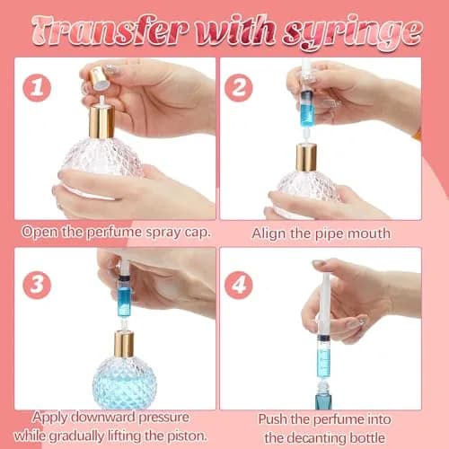 Geiserailie Perfume Syringe Extractor 5ml & 10ml | Refillable Decant Kit for Perfumes & Liquids thumbnail 4