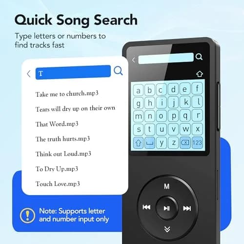 AGPTEK A02PL MP3 Player 64GB | 65 Hours Playback, Black thumbnail 5