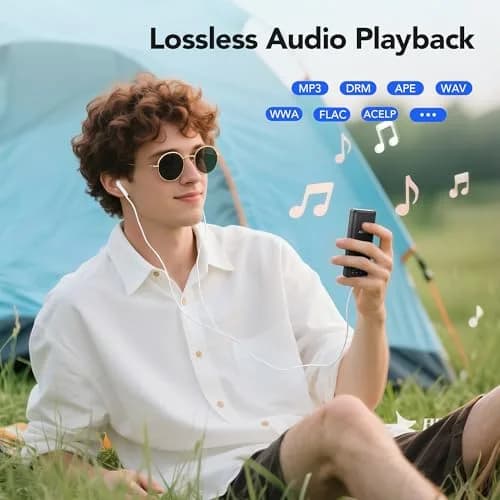 AGPTEK A02PL MP3 Player 64GB | 65 Hours Playback, Black thumbnail 2