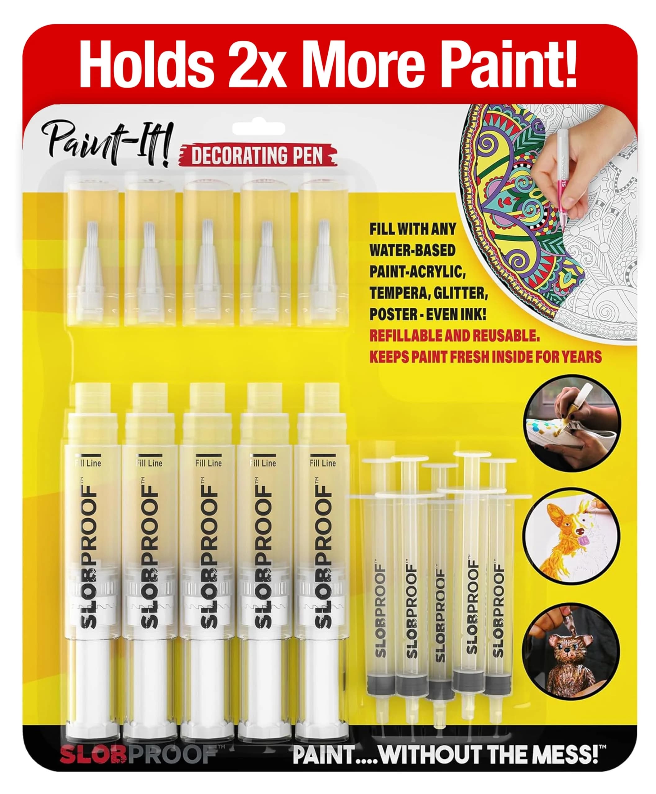 Slobproof Replacement Brush Tips for Refillable Touch-Up Paint Pens | Precision, Durable & Reusable — Touch Up Paint Pen XL