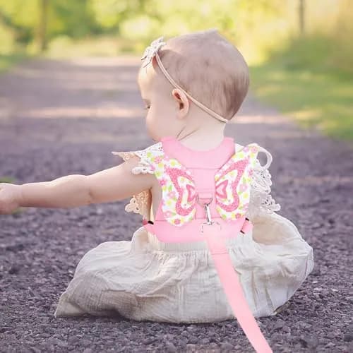 Accmor Butterfly Toddler Harness Leash with Wrist Link (Mini, Light Pink/Love) | 3-in-1 Safety & Independence thumbnail 6