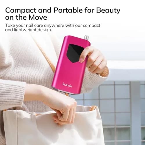 Lavinda Professional Nail Drill 35000 RPM Cordless Efile Machine | 10-Hour Battery, Viva Magenta thumbnail 9