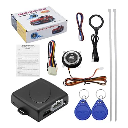 laffoonparts Smart RFID Push Engine Start Button Kit & Keyless Entry System | One Touch Car Start & Anti-Theft thumbnail 1