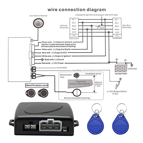 laffoonparts Smart RFID Push Engine Start Button Kit & Keyless Entry System | One Touch Car Start & Anti-Theft thumbnail 4