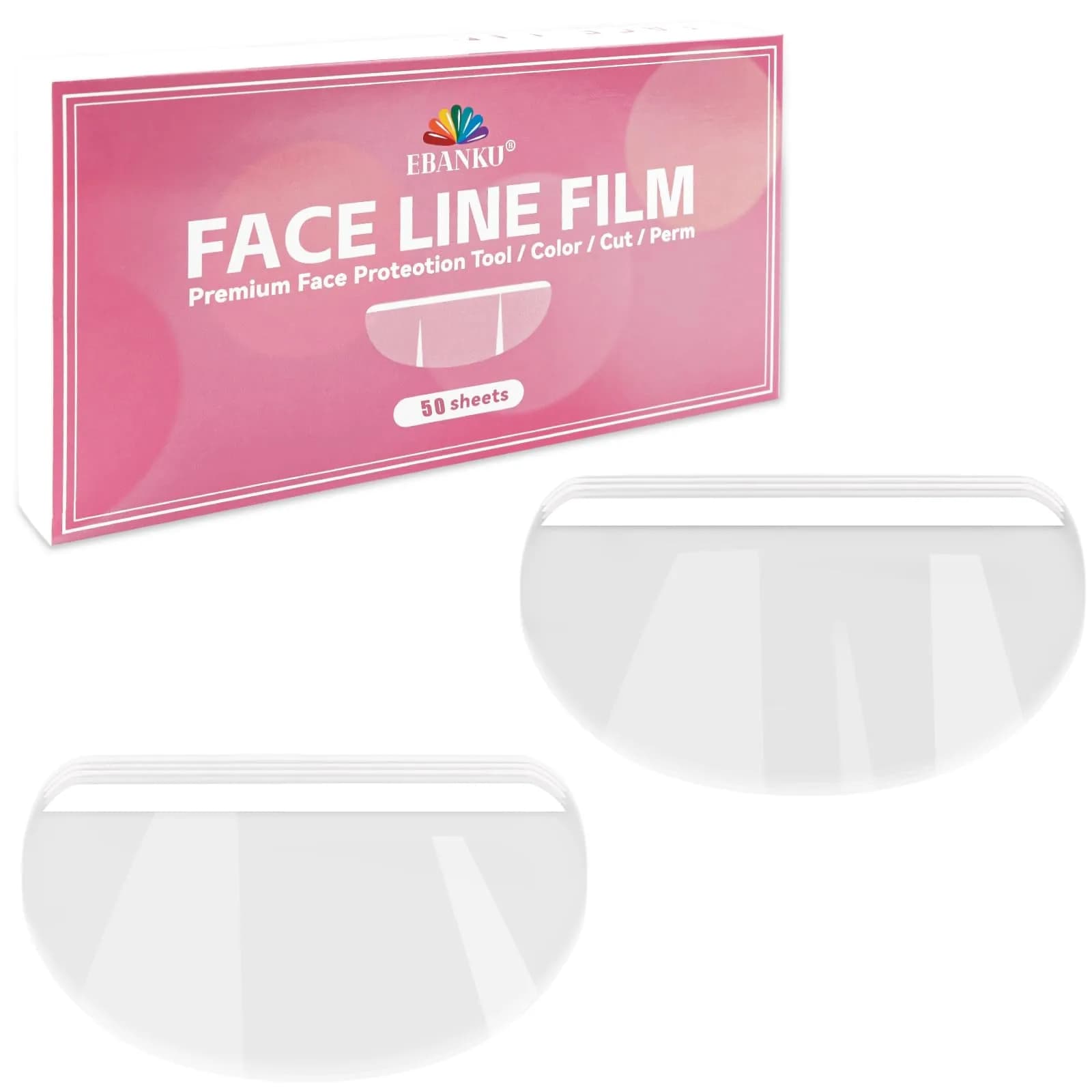 EBANKU Disposable Clear Eye Shields 50 PCS (18.8 x 9.7 cm) | Face & Eye Protection for Procedures - main product image