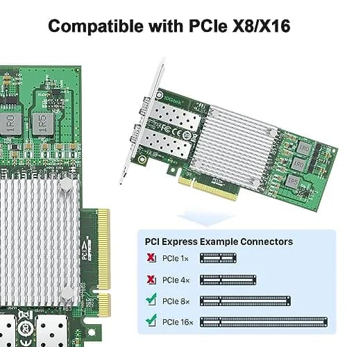 10Gtek 10Gb PCI-E NIC Network Card Dual SFP+ Port 2-Pack | Broadcom BCM57810S Chipset thumbnail 2