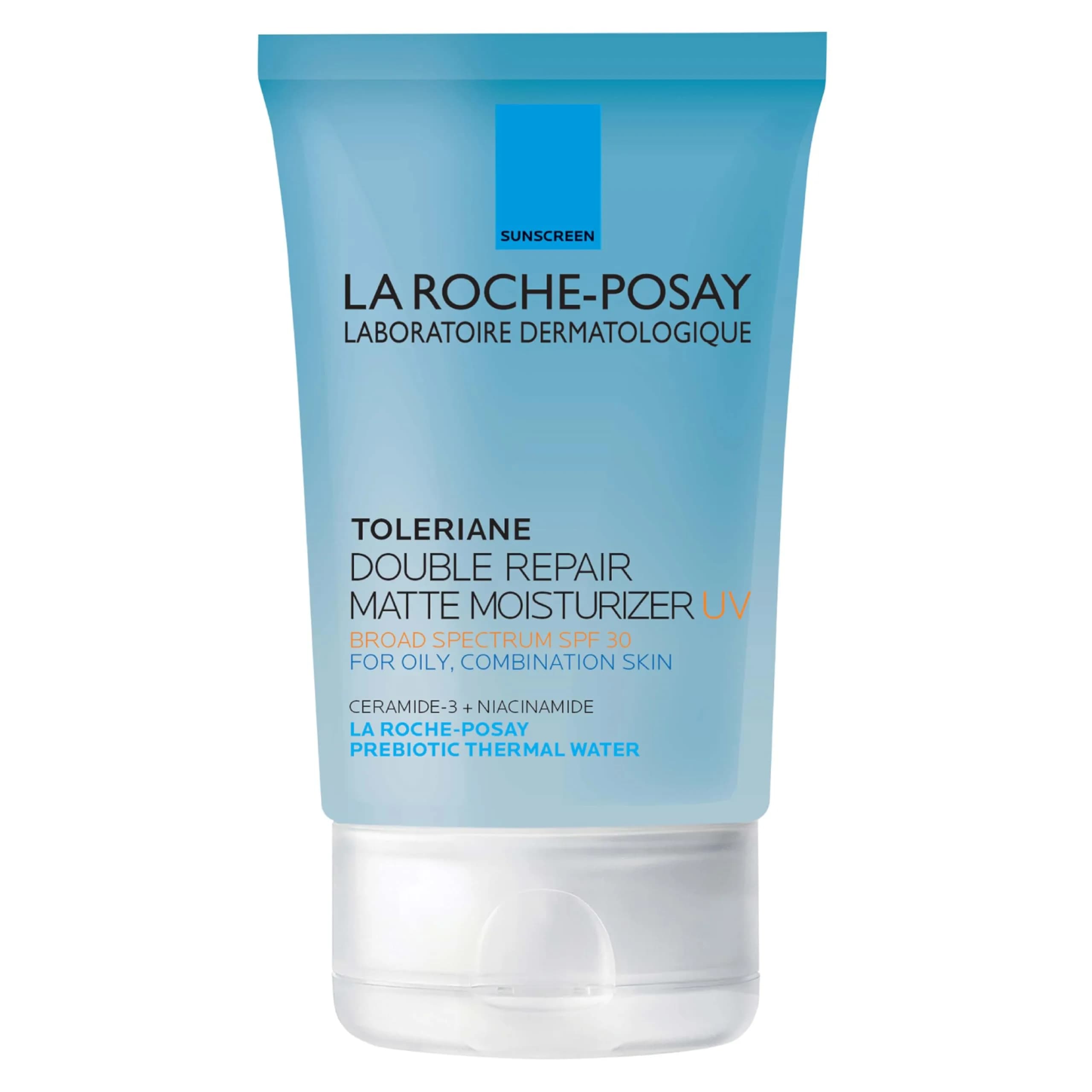 La Roche-Posay Toleriane Double Repair Matte Face Moisturizer 100ml (3.38 Fl Oz) | Controls Oil & Shine for Oily Skin — With Spf 30