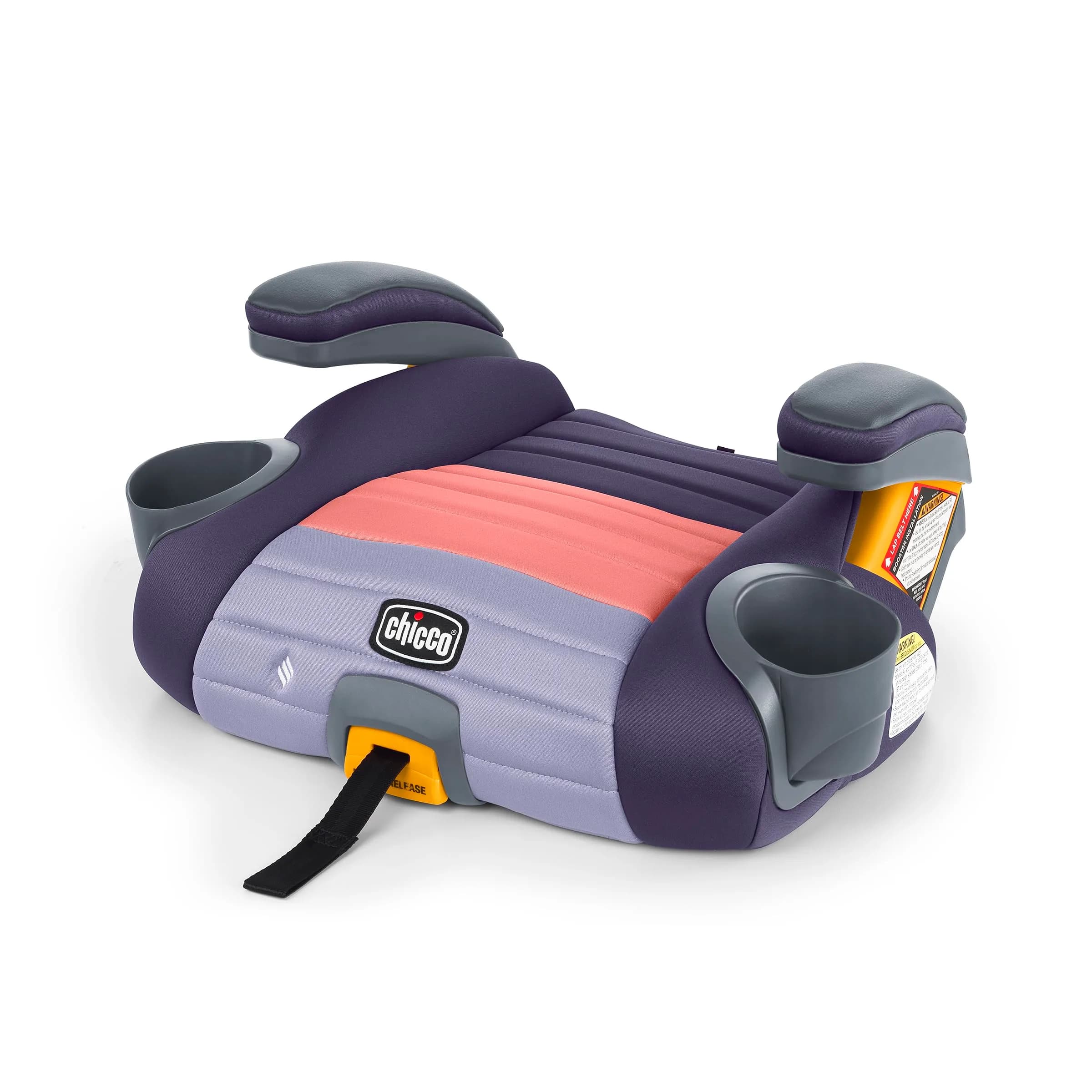 Chicco GoFit Plus Backless Booster Car Seat with Latch, 2.5 kg (5.5 lb) | IIHS Best Bet for Ages 4+, 40-110 lbs — Sunset/Purple