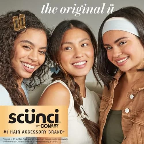 Scunci Octopus Claw Hair Clips for Thick Hair, 2 Count Beige & Green | Strong Hold, No-Slip Grip thumbnail 2