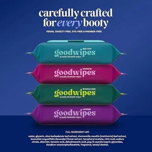 goodwipes Flushable Wipes Cedar XL 418 Count (8 Pack + 1 Travel Pack) | Septic Safe & Sensitive Skin Friendly thumbnail 6