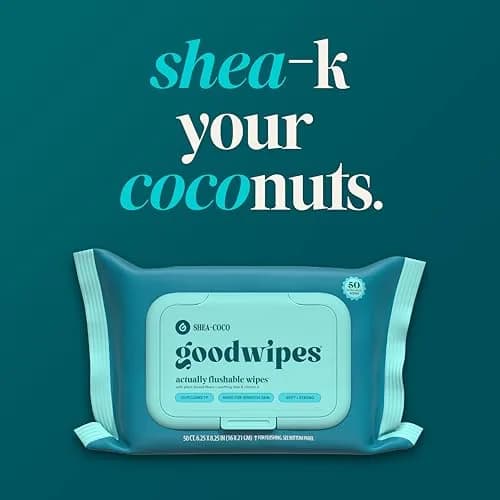 goodwipes Flushable Wipes Shea Coco 300 Count (Pack of 6) | Septic Safe & Extra Large for Superior Clean thumbnail 7
