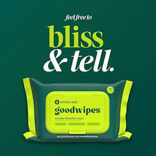 goodwipes Flushable Wipes Botanical Bliss 300 Count (6 Pack, 50 Count Each) | Septic Safe & Sewer Safe thumbnail 7