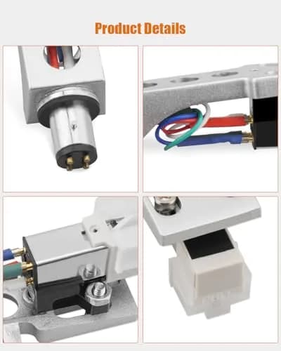 Wujexuhe Silver Headshell for Pioneer Turntables | High-Quality Magnetic Cartridge Stylus (13mm Fixing Hole) thumbnail 5