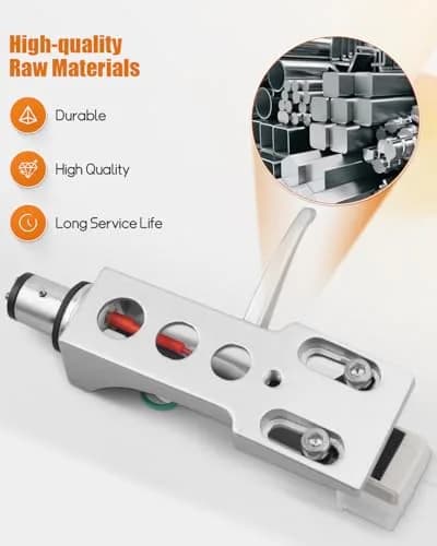 Wujexuhe Silver Headshell for Pioneer Turntables | High-Quality Magnetic Cartridge Stylus (13mm Fixing Hole) thumbnail 3
