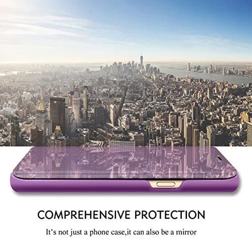 Gxmeuie Flip Mirror Case for Samsung Galaxy A36 5G (Burgundy) | Kickstand, PU Leather, Clear View thumbnail 2