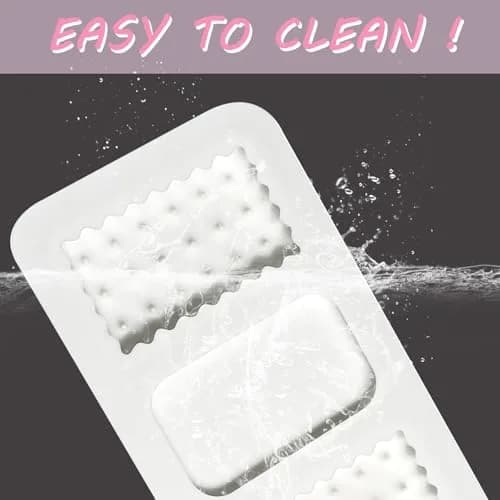 Fchil Silicone Cookie Biscuit Mold for Ice Cream Sandwich Cake | Non-Stick, 2 Cavities, White thumbnail 9