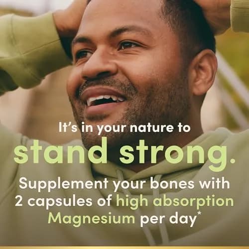 Nature's Bounty Magnesium Glycinate 240 mg | Supports Muscle, Bone & Heart Health | Vegetarian, Gluten-Free, Non-GMO (120 Capsules) thumbnail 4