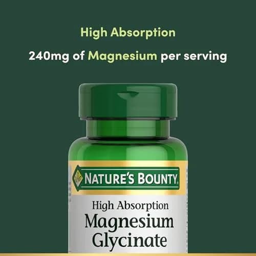 Nature's Bounty Magnesium Glycinate 240 mg | Supports Muscle, Bone & Heart Health | Vegetarian, Gluten-Free, Non-GMO (120 Capsules) thumbnail 3