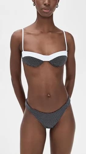 Onia Brigitte Bikini Top Low Rise Sleeveless Nylon Blend | Hidden Underwire Support thumbnail 5