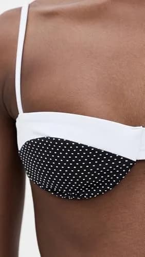 Onia Brigitte Bikini Top Low Rise Sleeveless Nylon Blend | Hidden Underwire Support thumbnail 6