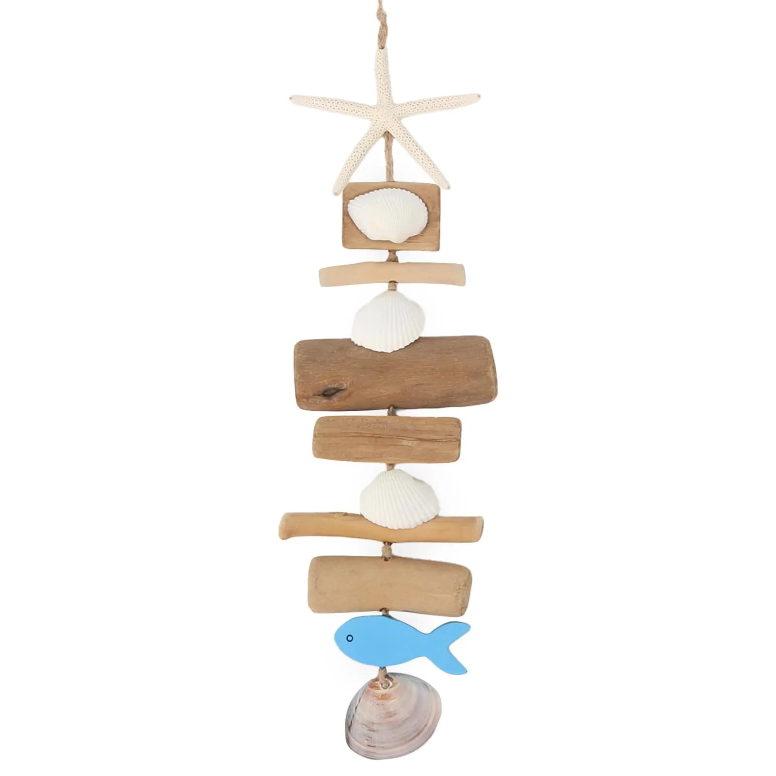 JQAQJU Wooden Fish Driftwood Wall Decor 2.5 inches (6.35 cm) | Rustic Beach Theme Wall Art