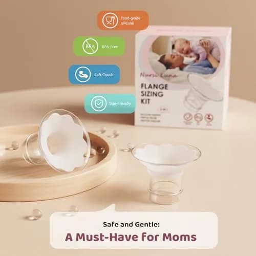 Nursi Luna Flange Sizing Kit for 24mm Breast Pumps, 10PCS | IBCLC-Developed for Precise Fit thumbnail 4