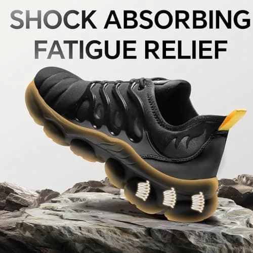 DRRHINO Steel Toe Shoes for Men Women Lightweight Safety Sneakers | ASTM F2413-18 Steel Cap, Slip-Resistant thumbnail 4