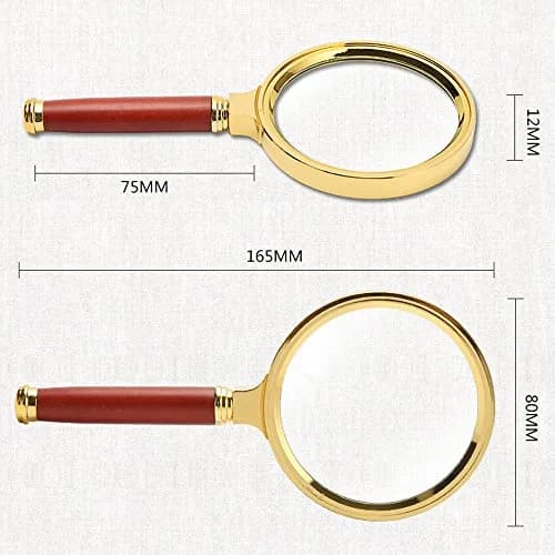 COCOMK Handheld Magnifying Glass 6X Magnification, Red 6x (10 Pcs) | Pack of 10 for Reading & Crafting thumbnail 2