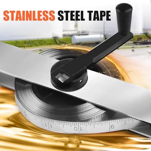 Cekegon Oil Gauging Tape, 10M (33ft) with Brass Plumb Bob | Rust-Resistant Dual-Scale Measurement thumbnail 3