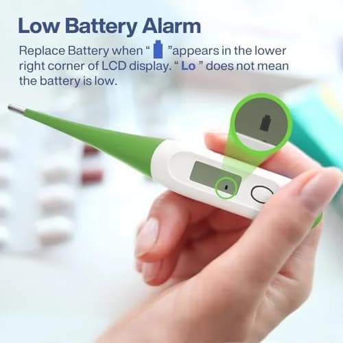 Boncare Digital Oral Thermometer Green | Fast 10-Second Reading for Adults, Kids, and Pets thumbnail 7