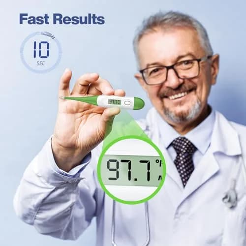 Boncare Digital Oral Thermometer Green | Fast 10-Second Reading for Adults, Kids, and Pets thumbnail 2